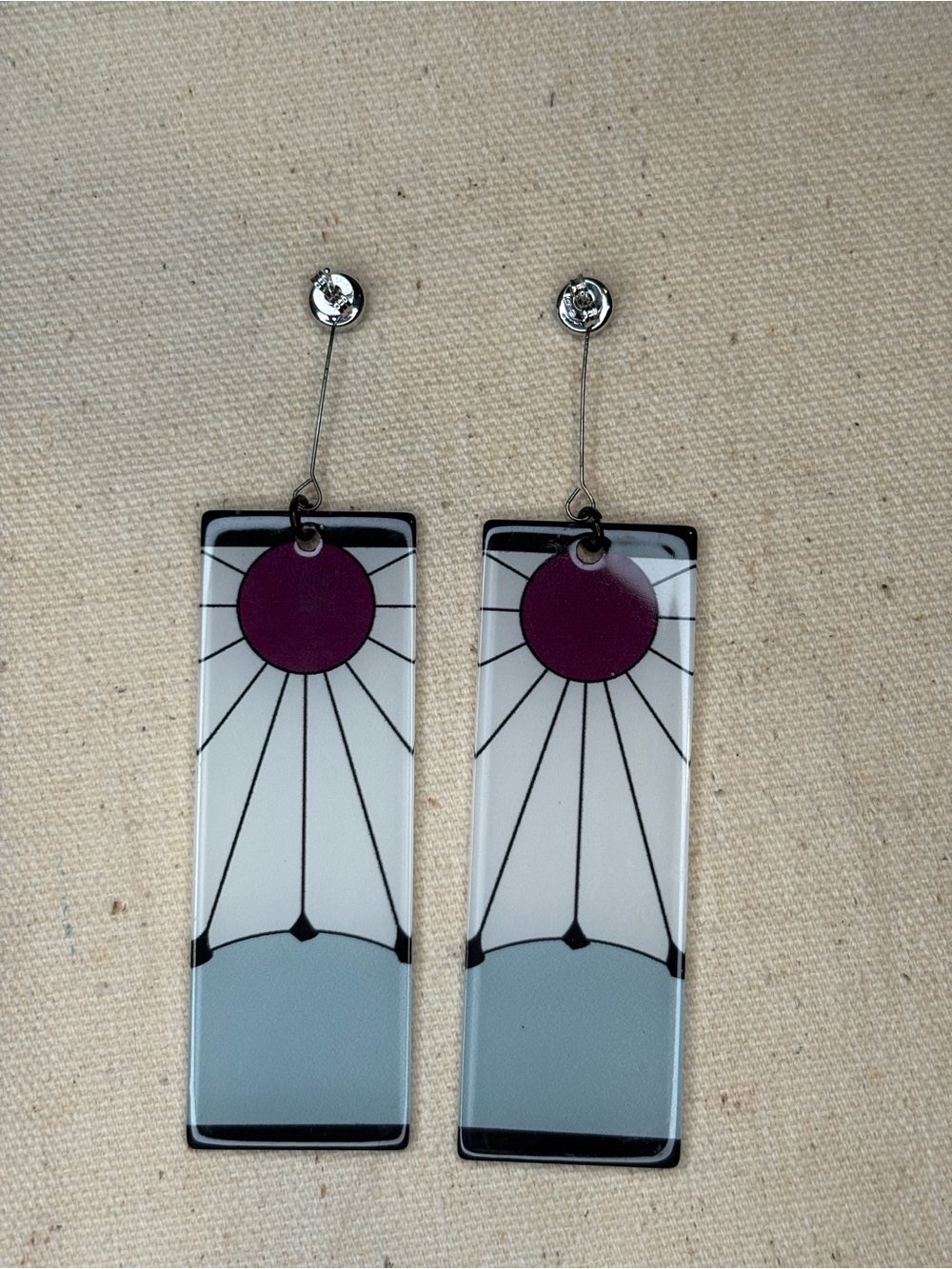 Demon Slayer Tanjiro Cosplay Earrings - Picture 4 of 4